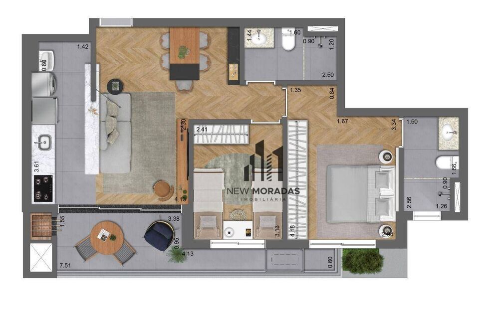 Apartamento à venda com 2 quartos, 68m² - Foto 8