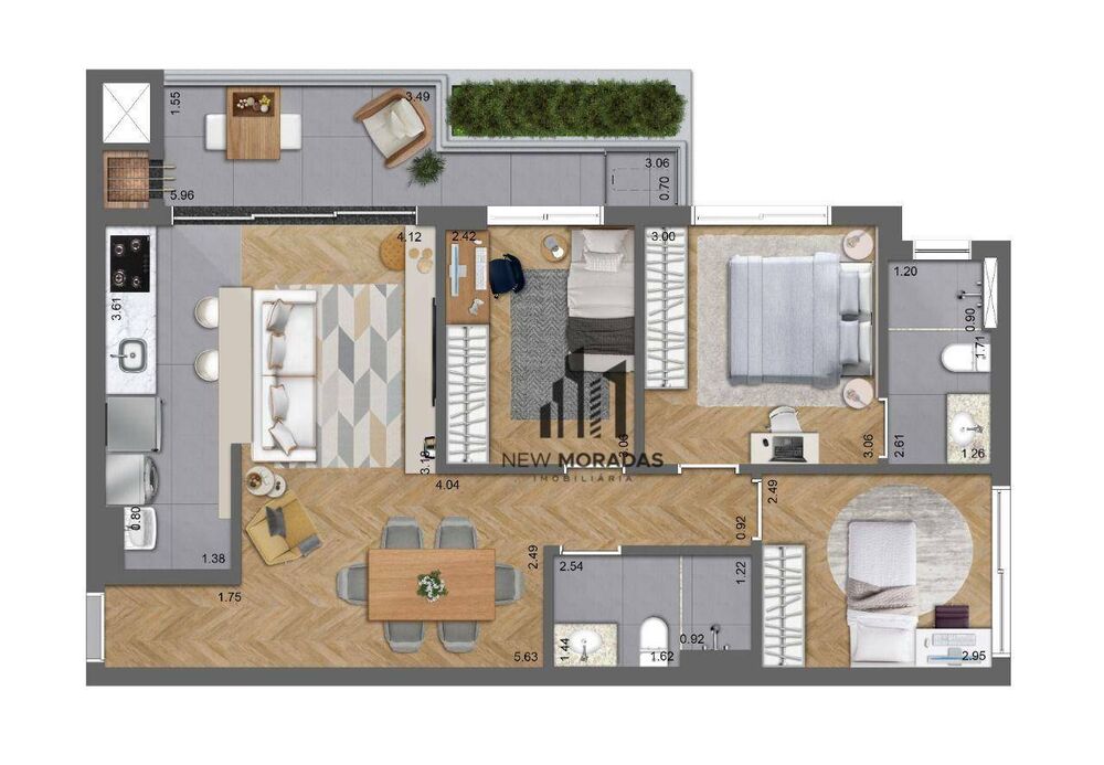 Apartamento à venda com 2 quartos, 68m² - Foto 6
