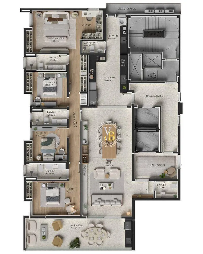 Apartamento, 4 quartos, 200 m² - Foto 10