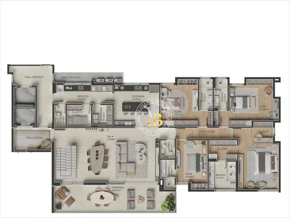 Cobertura, 5 quartos, 525 m² - Foto 1