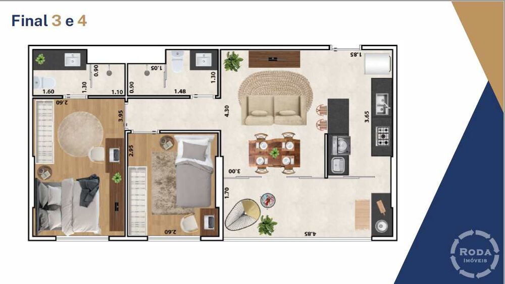 Apartamento, 2 quartos, 58 m² - Foto 4