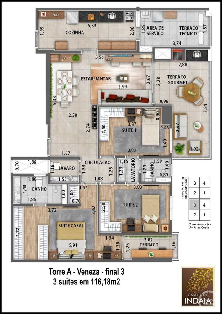 Apartamento, 3 quartos, 116 m² - Foto 10