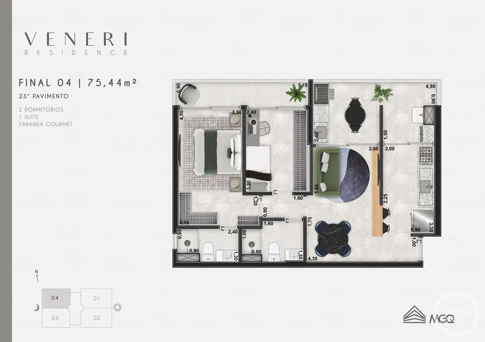 Apartamento, 2 quartos, 75 m² - Foto 11