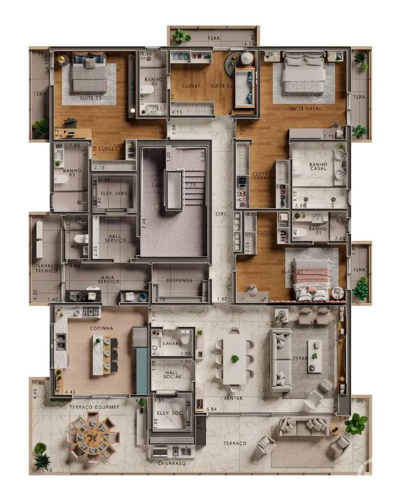 Apartamento, 4 quartos, 295 m² - Foto 22