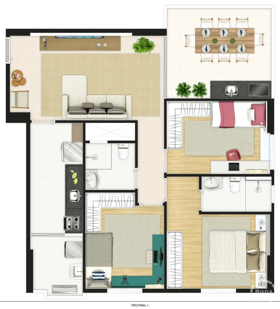 Apartamento, 3 quartos, 81 m² - Foto 2