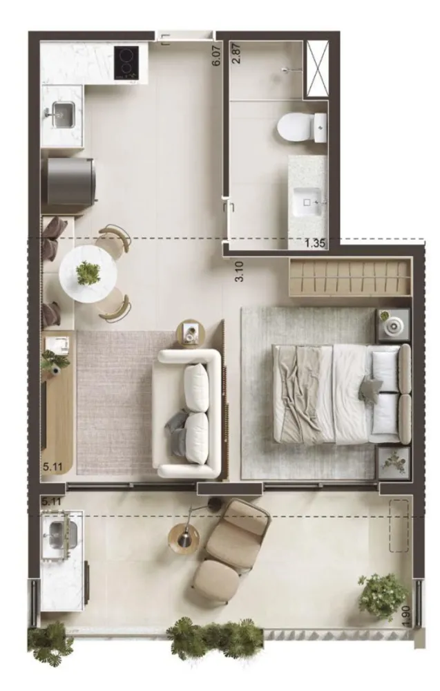 Apartamento, 1 quarto, 36 m² - Foto 18