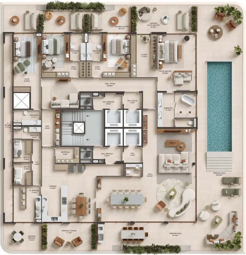 Apartamento, 5 quartos, 466 m² - Foto 5