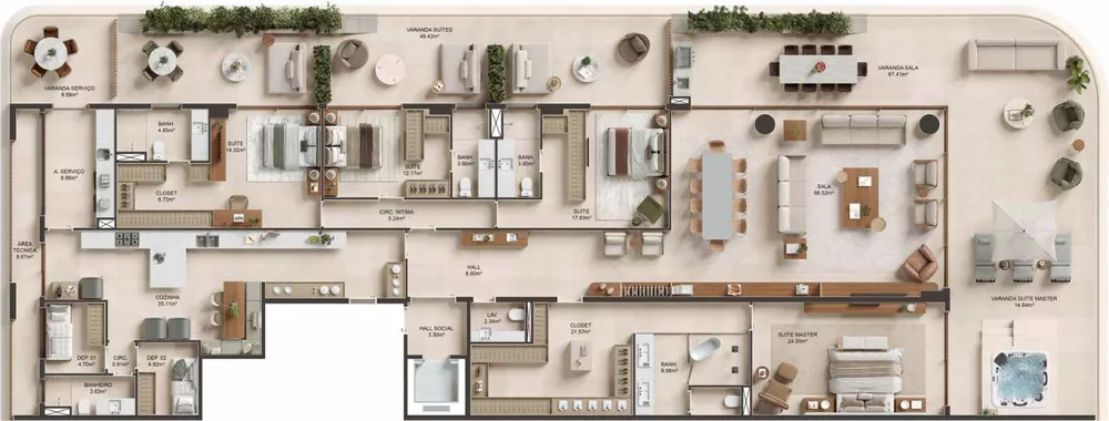 Apartamento, 5 quartos, 466 m² - Foto 11