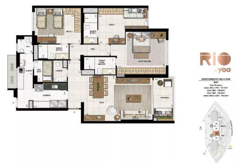 Apartamento, 3 quartos, 147 m² - Foto 10