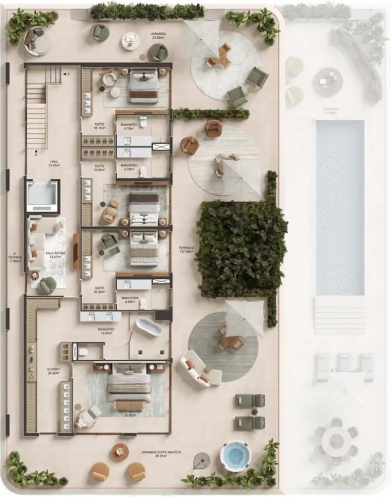 Cobertura, 5 quartos, 1189 m² - Foto 17