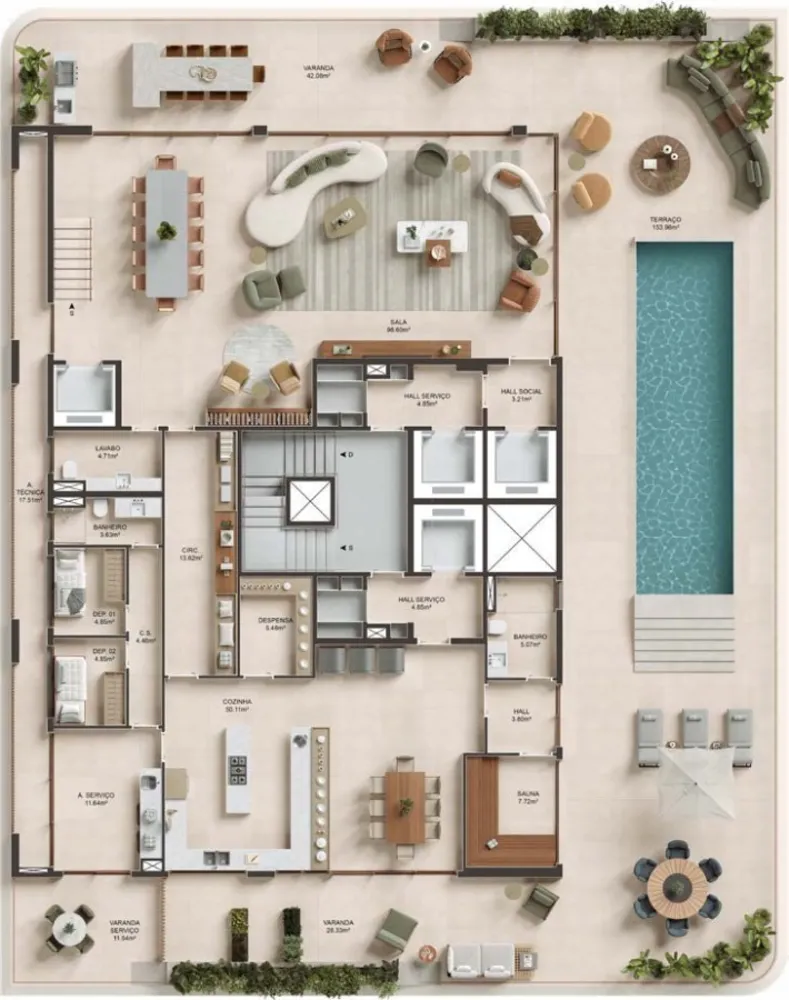 Cobertura, 5 quartos, 1189 m² - Foto 16