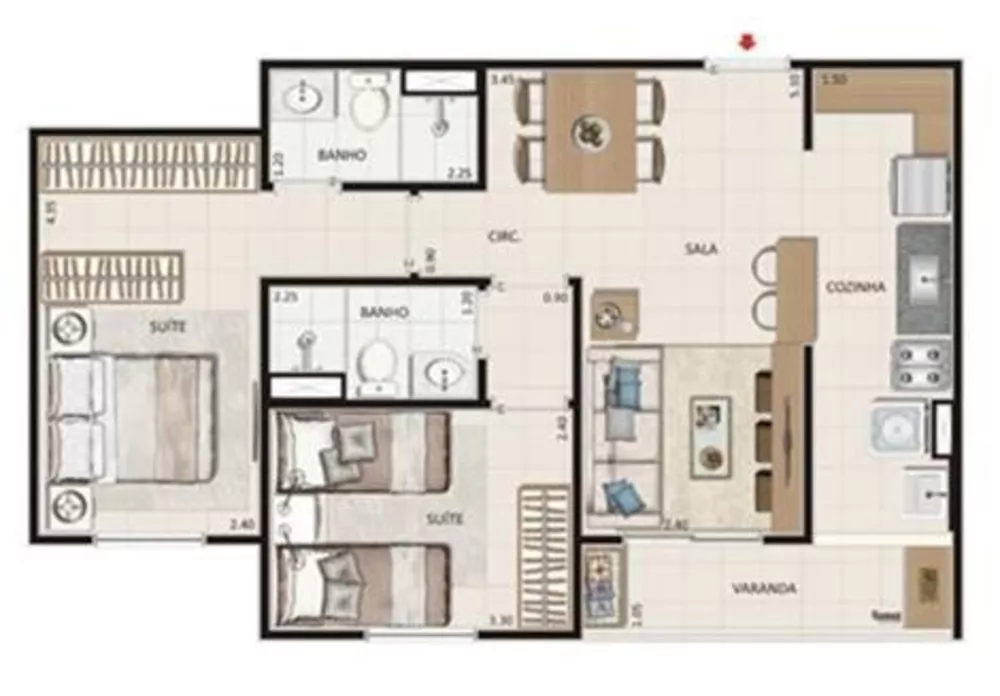 Apartamento, 2 quartos, 61 m² - Foto 16
