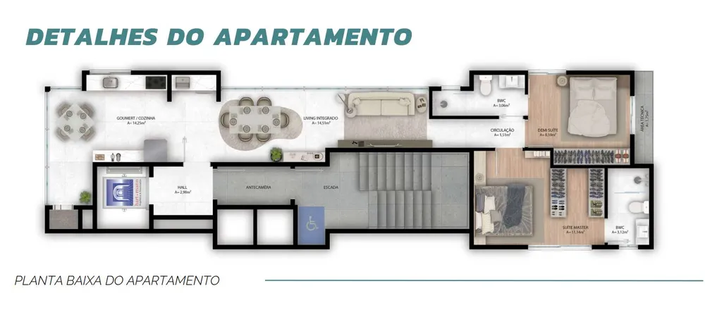 Apartamento, 2 quartos, 68 m² - Foto 3