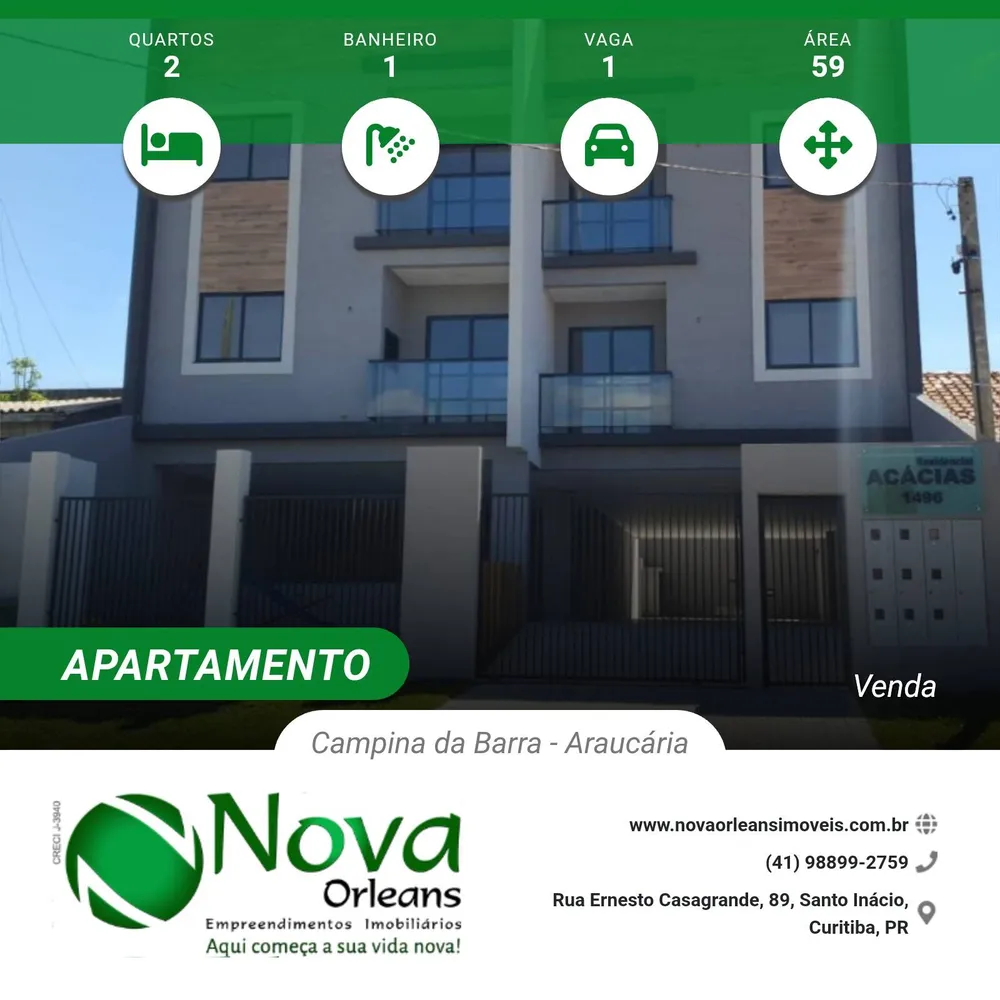Apartamento, 2 quartos, 59 m² - Foto 1