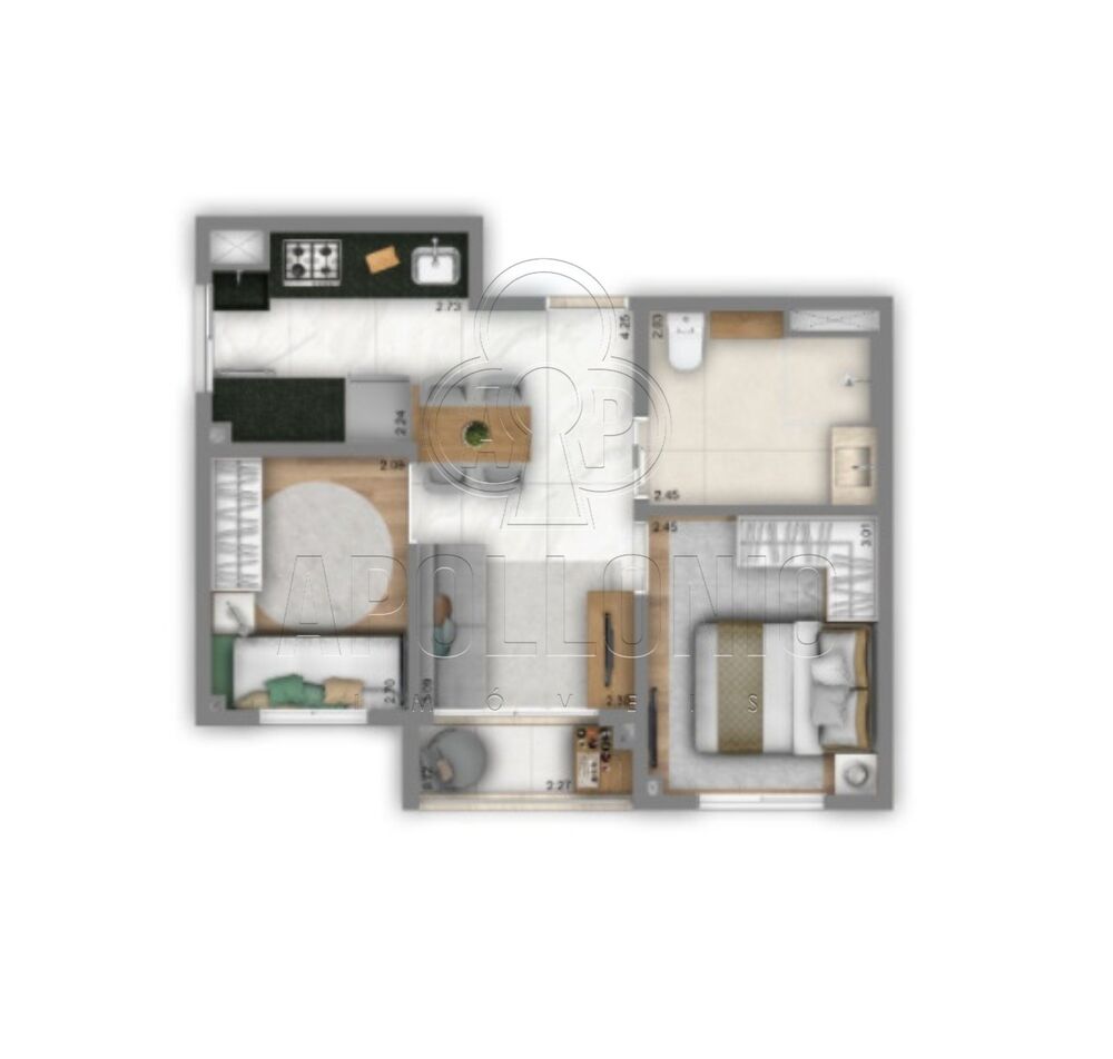 Apartamento, 2 quartos, 40 m² - Foto 8