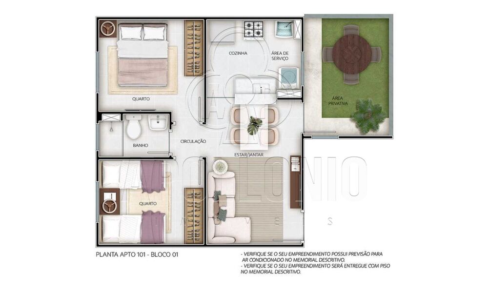 Apartamento, 2 quartos, 45 m² - Foto 9