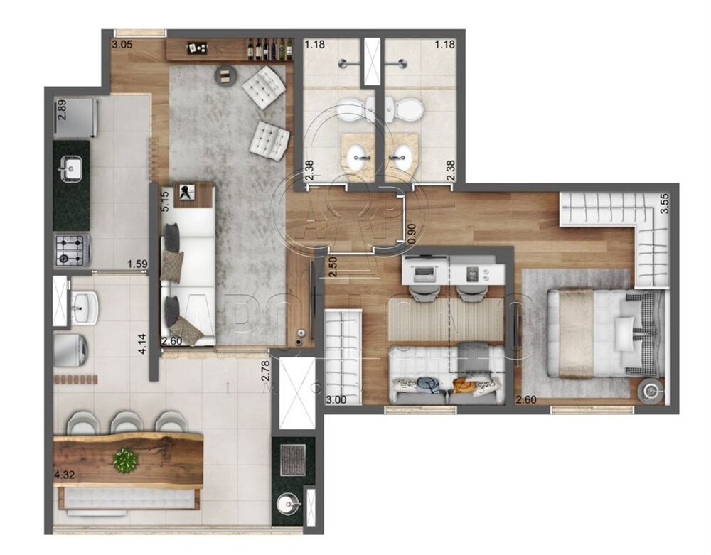 Apartamento, 2 quartos, 64 m² - Foto 8