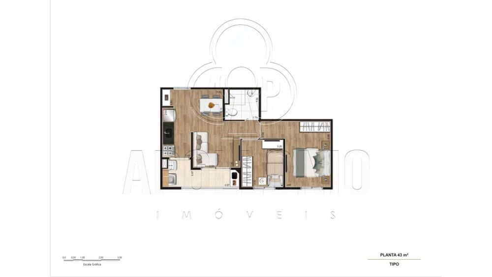 Apartamento, 2 quartos, 43 m² - Foto 10