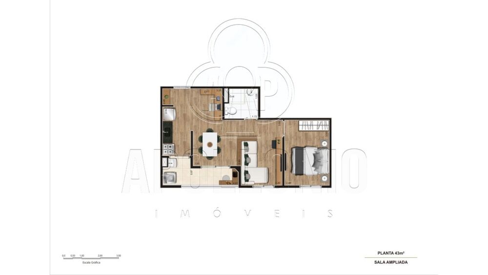 Apartamento, 2 quartos, 43 m² - Foto 12