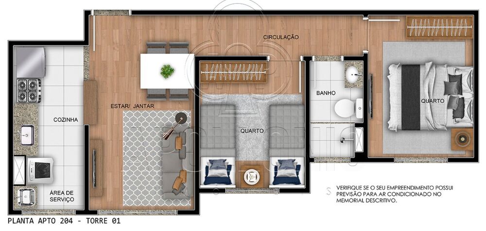 Apartamento, 2 quartos, 43 m² - Foto 7