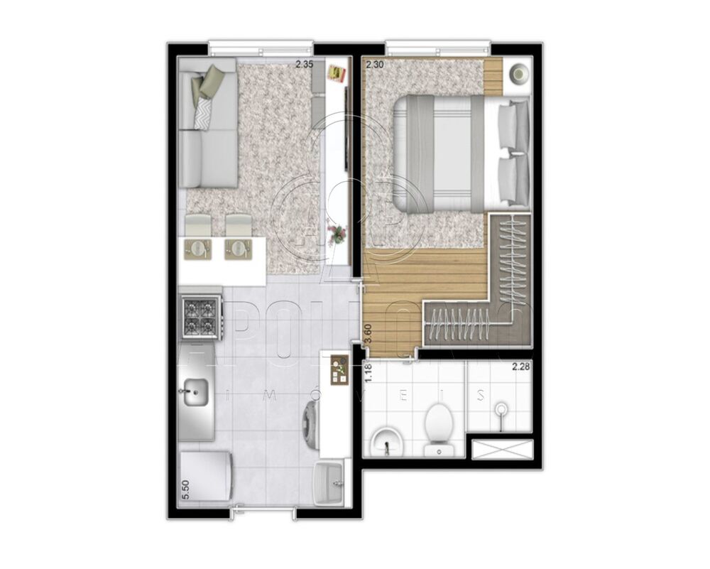 Apartamento à venda com 2 quartos, 37m² - Foto 10