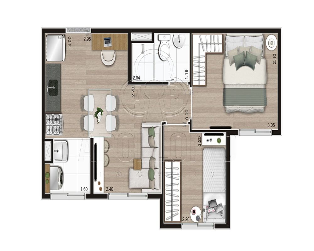 Apartamento, 2 quartos, 36 m² - Foto 9