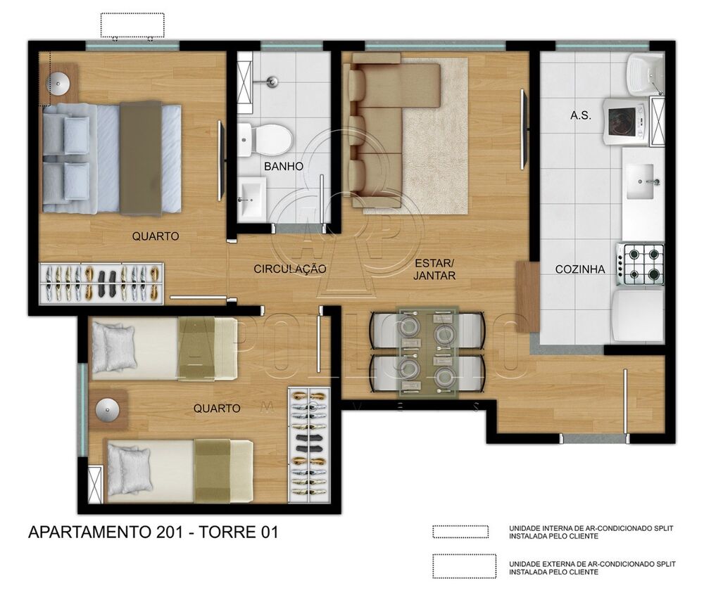 Apartamento, 2 quartos, 43 m² - Foto 6