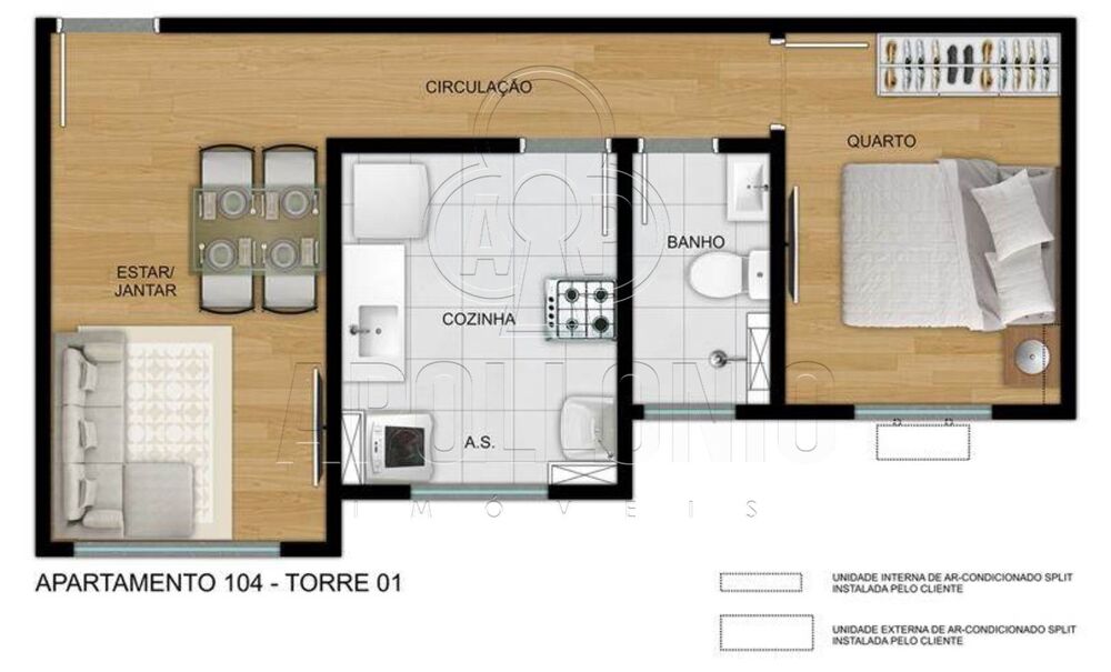 Apartamento, 2 quartos, 43 m² - Foto 7