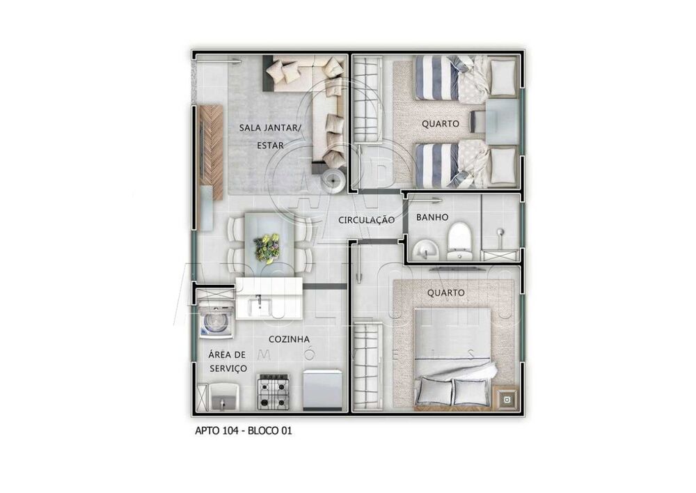 Apartamento à venda com 2 quartos, 38m² - Foto 7