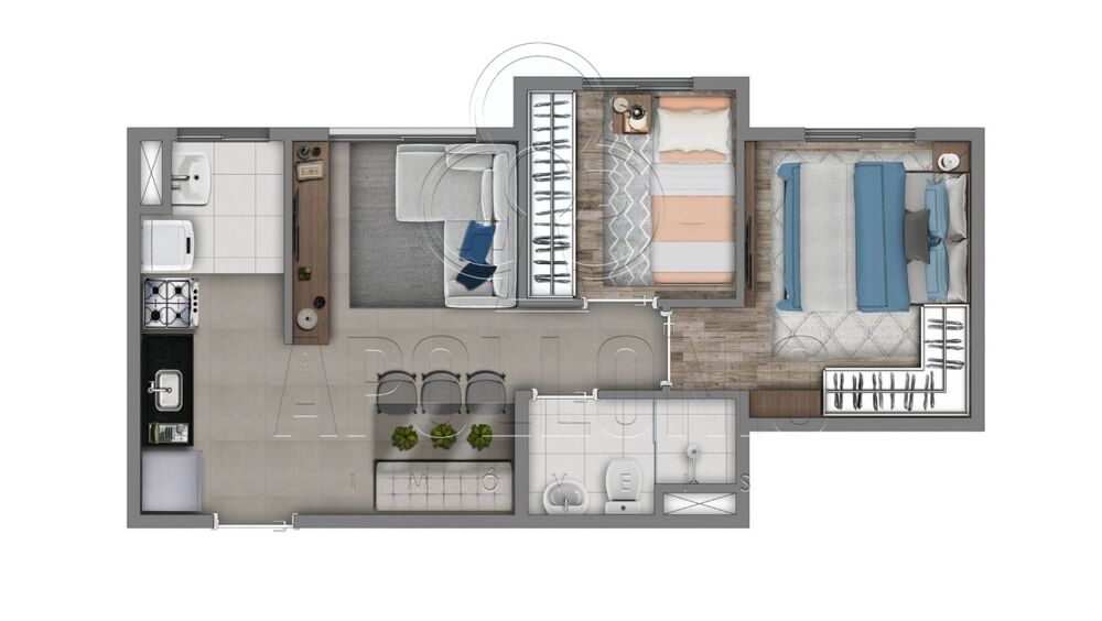 Apartamento, 2 quartos, 34 m² - Foto 6