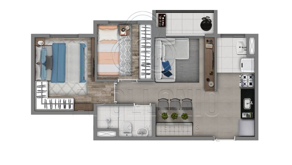 Apartamento, 2 quartos, 34 m² - Foto 8