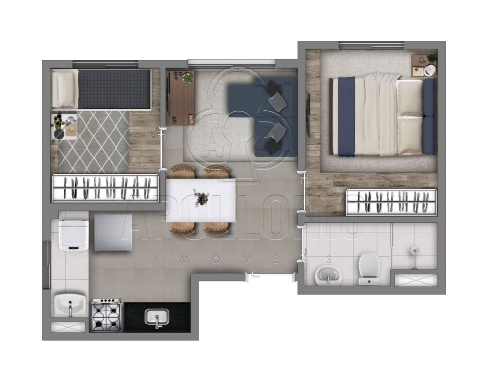 Apartamento, 2 quartos, 34 m² - Foto 7