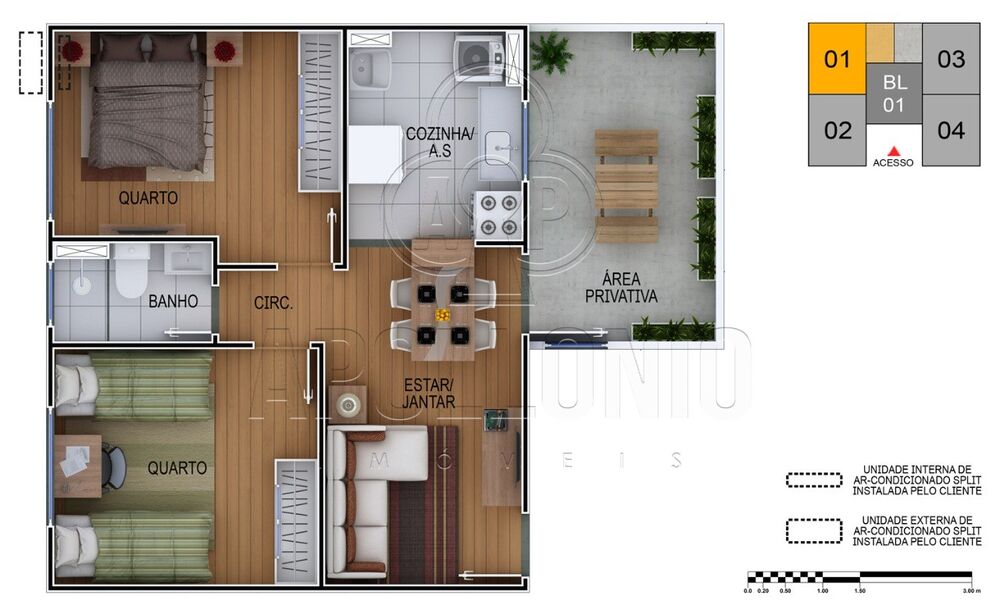 Apartamento, 2 quartos, 44 m² - Foto 11