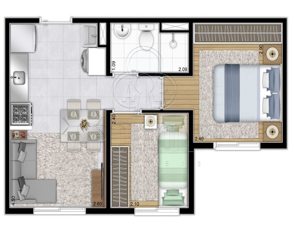 Apartamento, 2 quartos, 32 m² - Foto 12