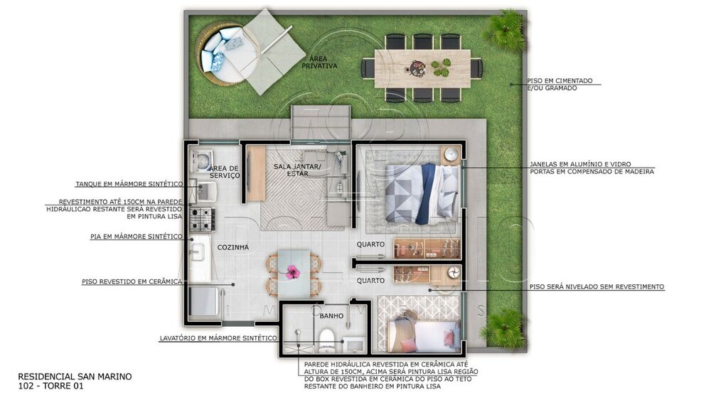 Apartamento, 2 quartos, 34 m² - Foto 6