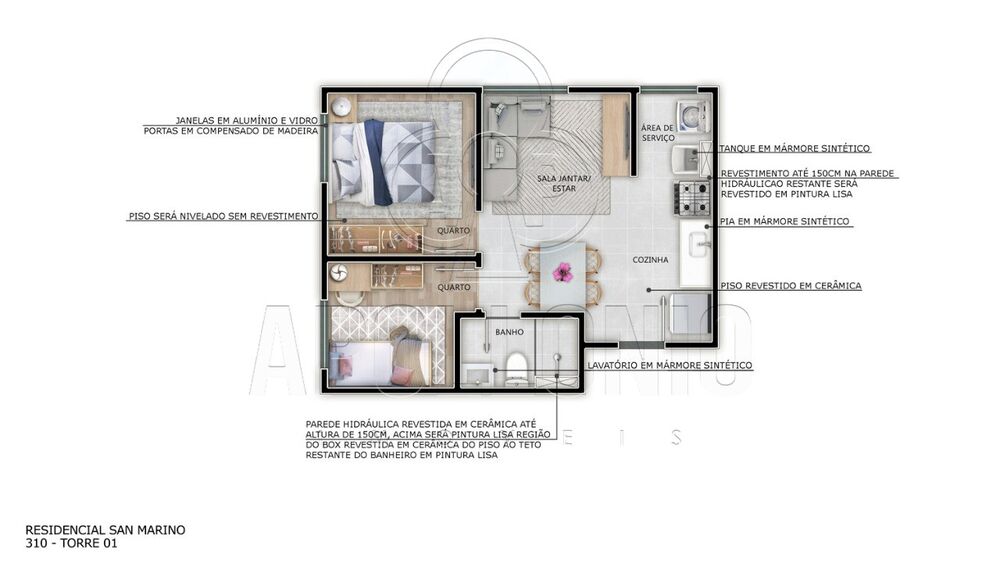 Apartamento, 2 quartos, 34 m² - Foto 5