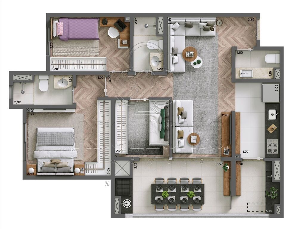 Apartamento, 3 quartos, 76 m² - Foto 8
