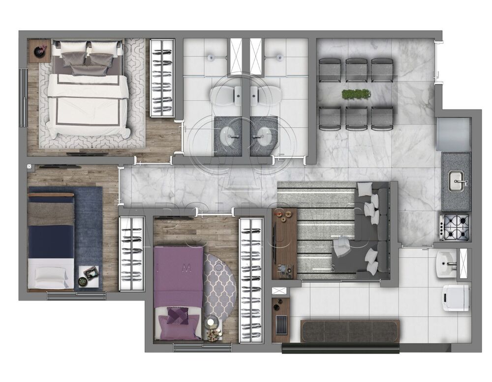 Apartamento, 3 quartos, 55 m² - Foto 12