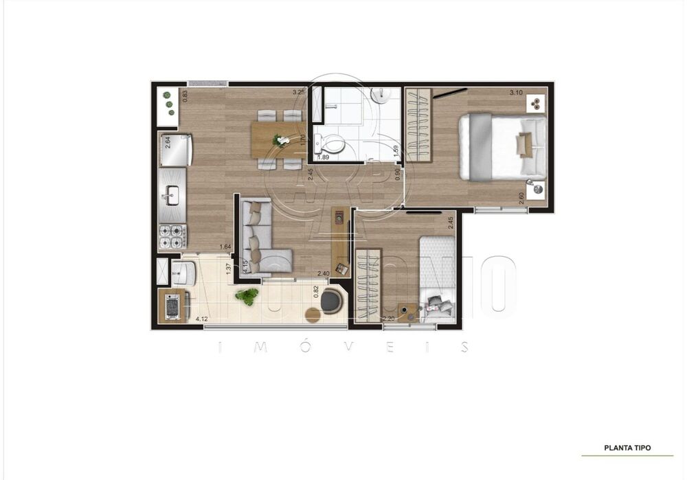 Apartamento, 2 quartos, 41 m² - Foto 2