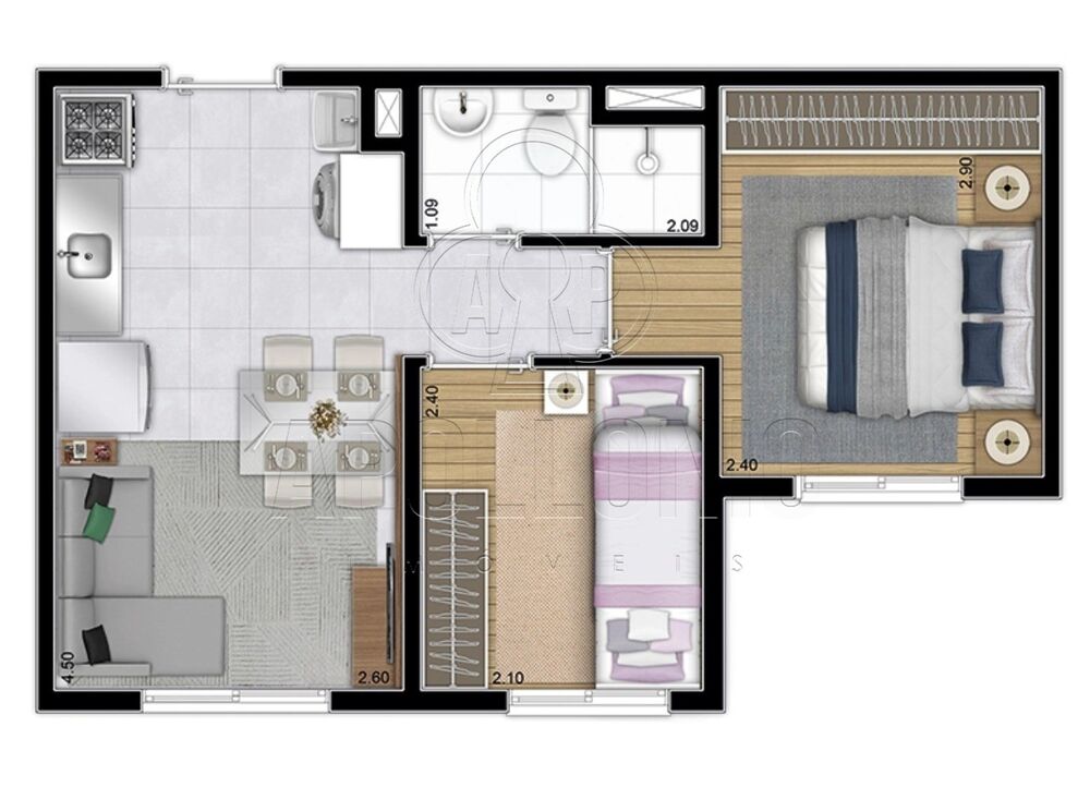 Apartamento, 2 quartos, 35 m² - Foto 7