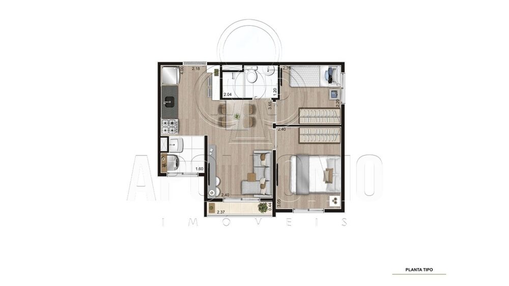 Apartamento à venda com 2 quartos, 37m² - Foto 5