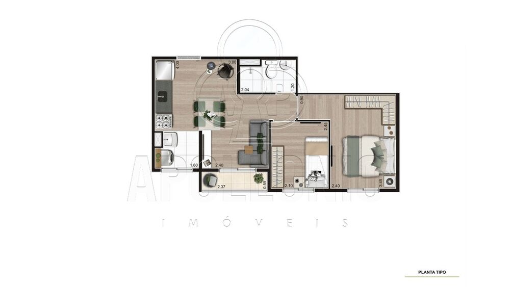 Apartamento à venda com 2 quartos, 37m² - Foto 7