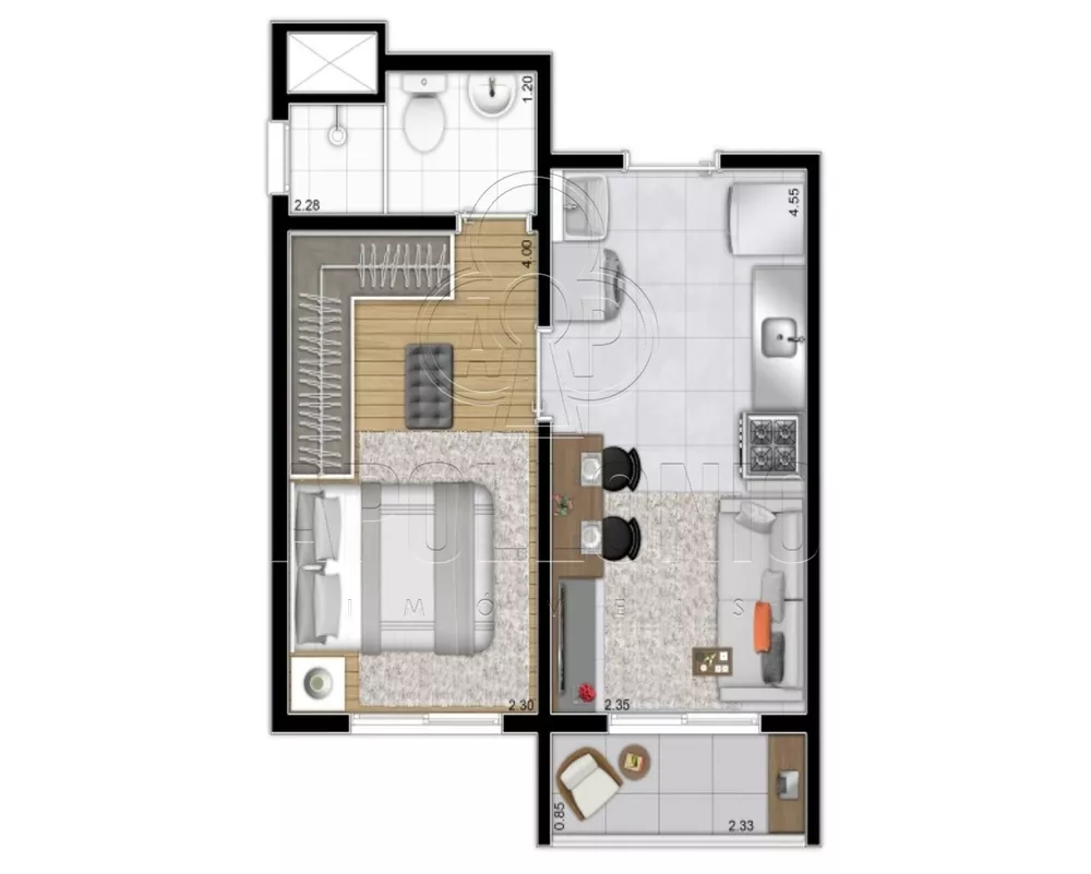 Apartamento à venda com 1 quarto, 32m² - Foto 14