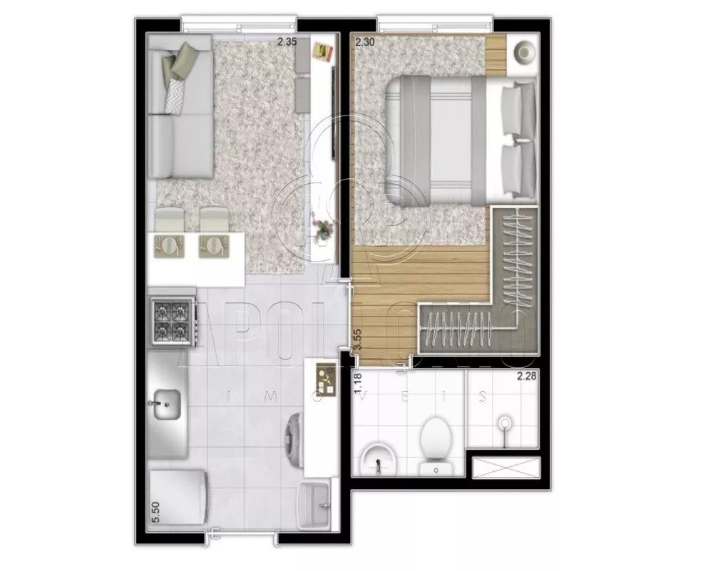 Apartamento à venda com 1 quarto, 32m² - Foto 15