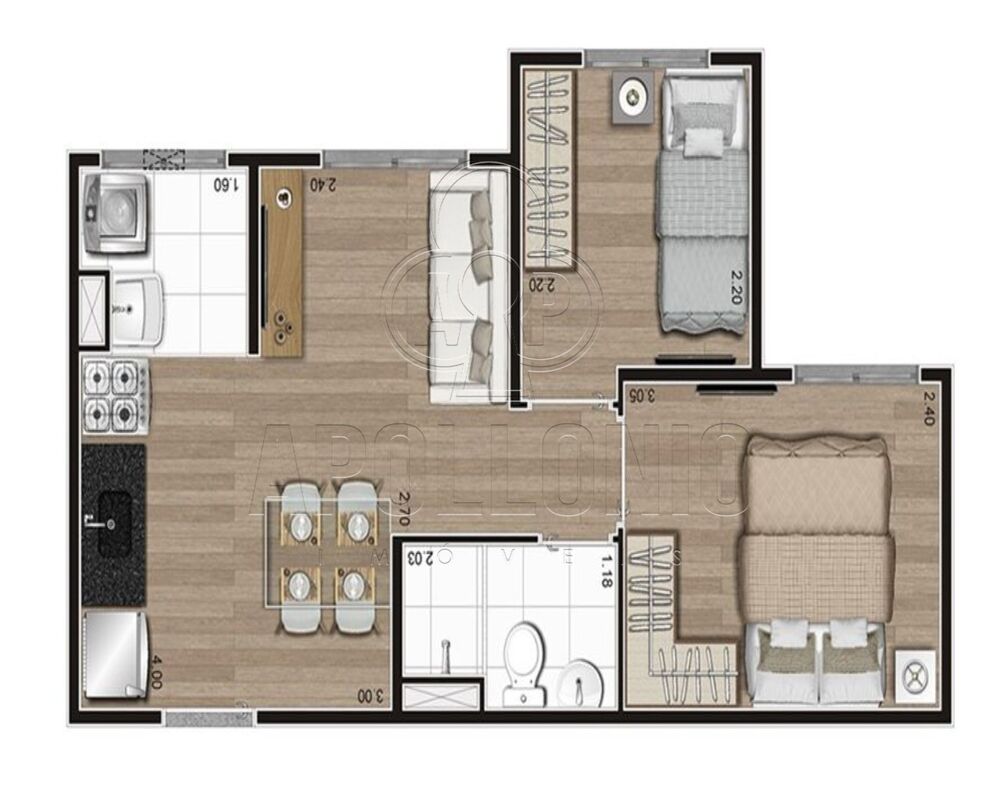 Apartamento, 2 quartos, 37 m² - Foto 10