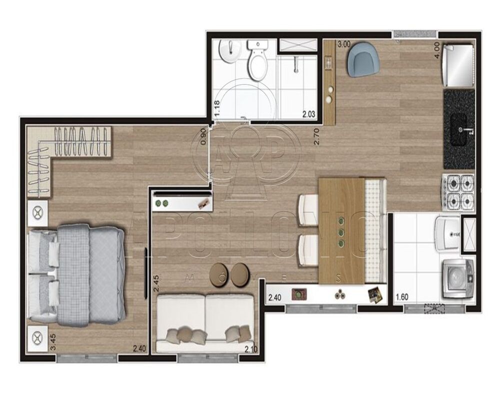 Apartamento, 2 quartos, 37 m² - Foto 12