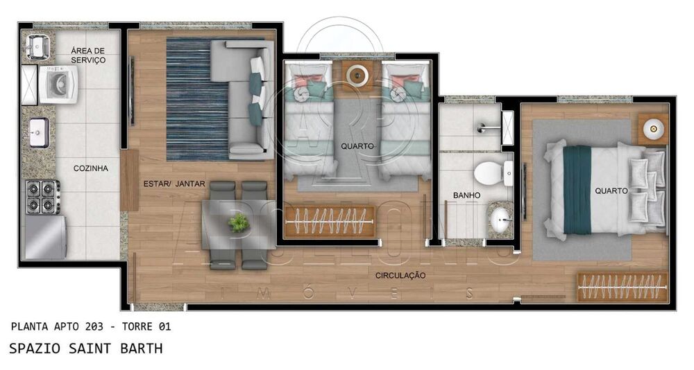Apartamento, 2 quartos, 43 m² - Foto 7