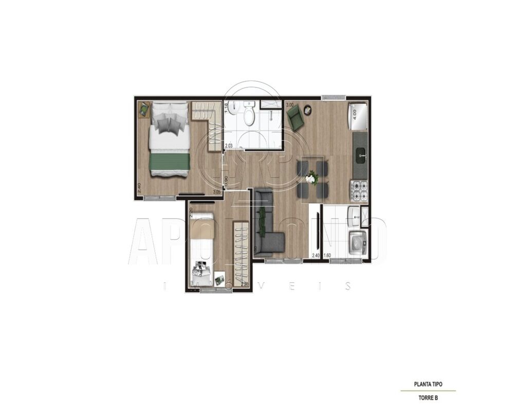 Apartamento, 2 quartos, 35 m² - Foto 8