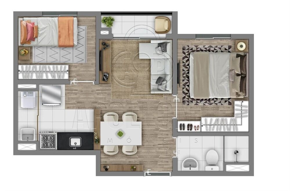 Apartamento, 2 quartos, 40 m² - Foto 6