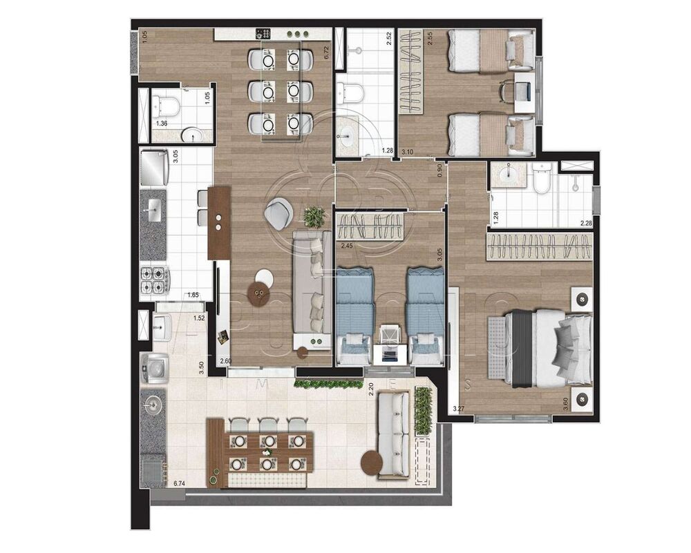 Apartamento, 2 quartos, 72 m² - Foto 8